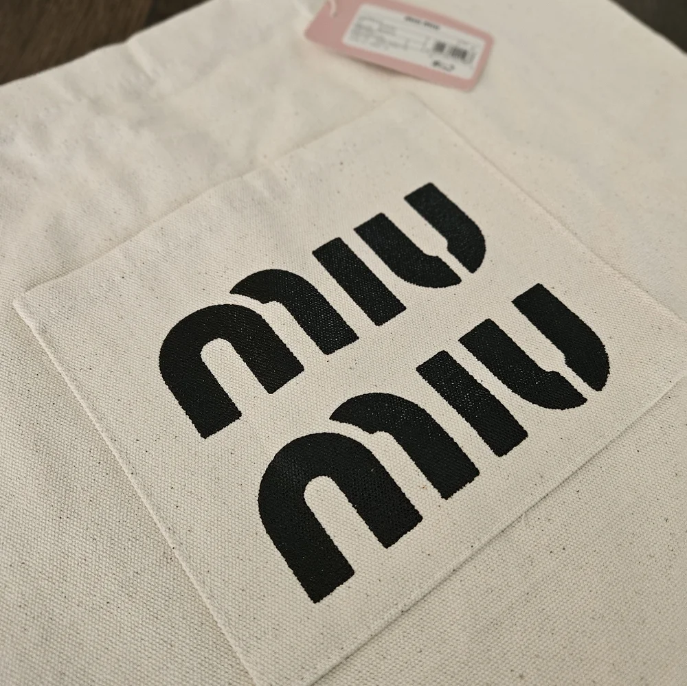 NWT Miu Miu Beige Tote Bag - Picture 5 of 8